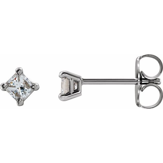 14K White 1/3 CTW Natural Diamond Earrings