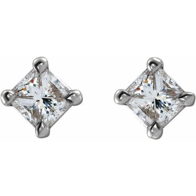 14K White 1/3 CTW Natural Diamond Earrings