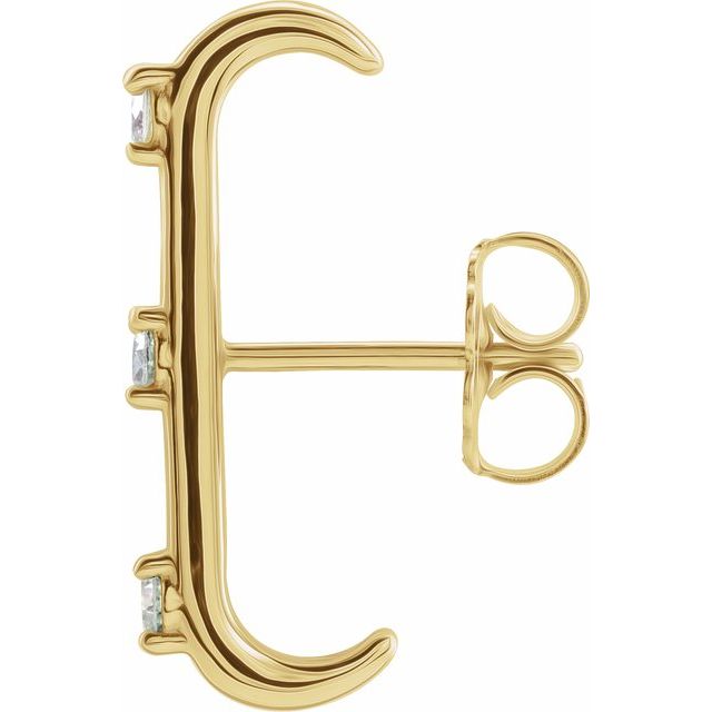 14K Yellow 1/10 CTW Natural Diamond Single Cuff Earring