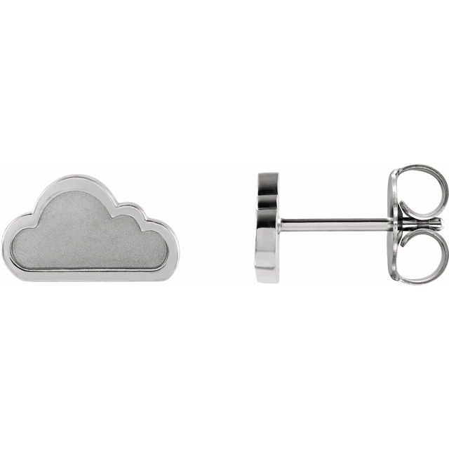 Sterling Silver Tiny Cloud Earrings