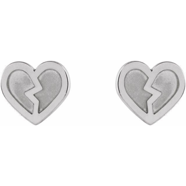 Sterling Silver Tiny Heart Earrings