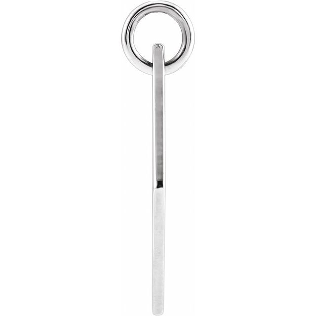 Sterling Silver 19.84x12.95 mm Engravable Diamond-Shaped Pendant