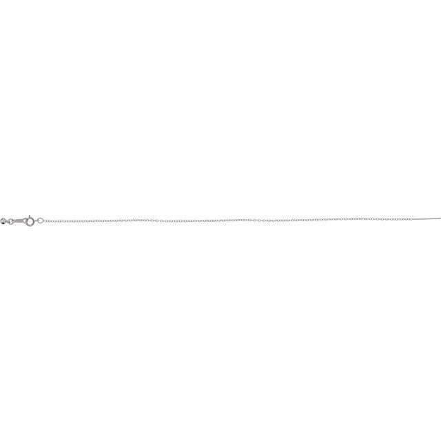 Rhodium-Plated Sterling Silver 1.1 mm Adjustable Threader Cable 6-8' Chain