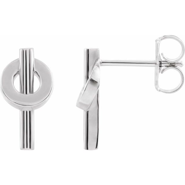 Sterling Silver Negative Space Circle Earrings