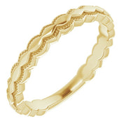 14K Yellow Band for 6.5 mm Round Ring
