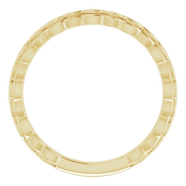 14K Yellow Band for 6.5 mm Round Ring
