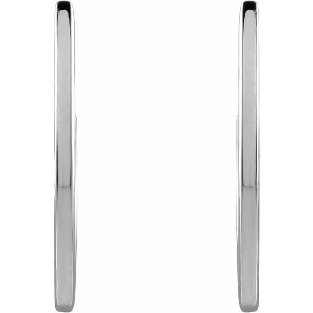 Sterling Silver Geometric 20 mm Hoop Earrings