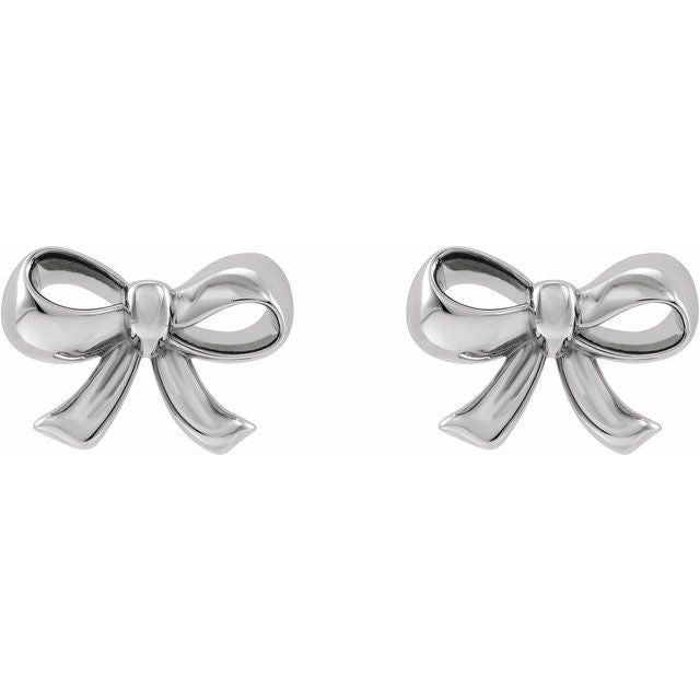 Sterling Silver Bow Earrings