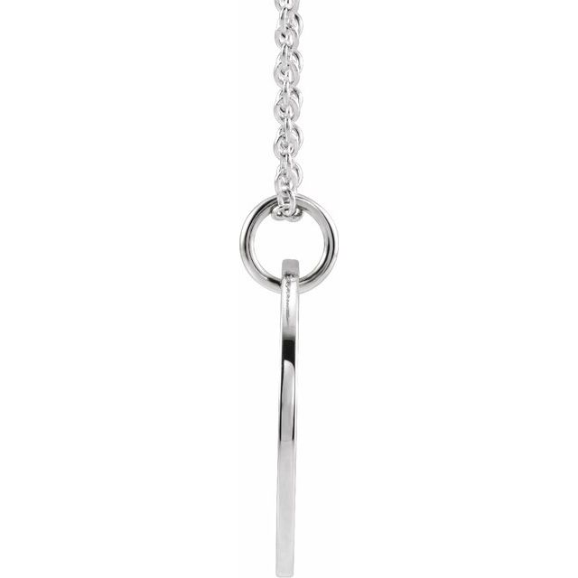 Sterling Silver Cancer Zodiac Disc 16-18' Necklace