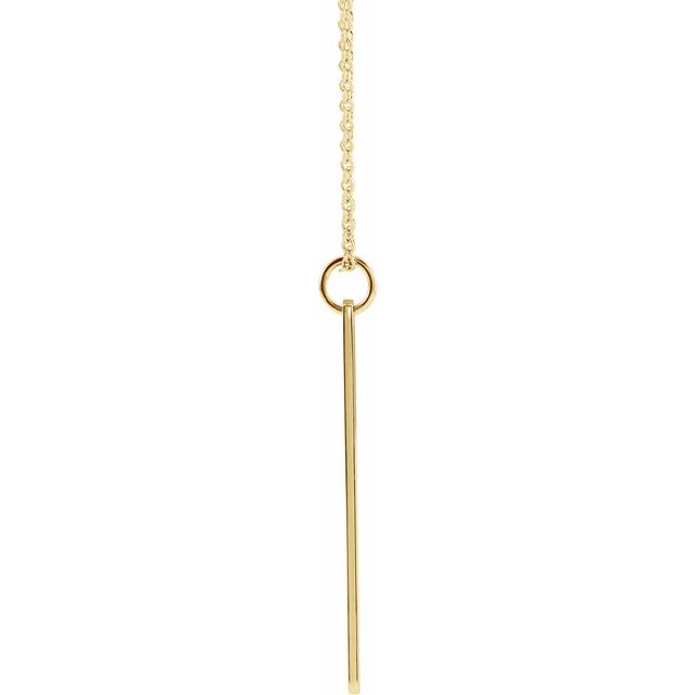 14K Yellow Engravable Bar 16-18' Necklace