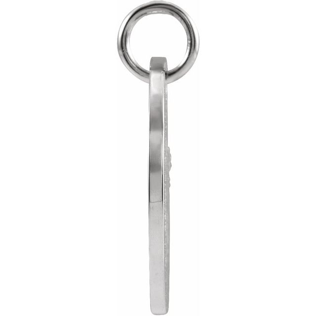 Sterling Silver 16.5 mm Sagittarius Zodiac Disc Pendant