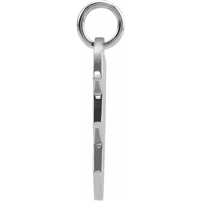 Sterling Silver 17x10 mm Right Broken Heart Pendant