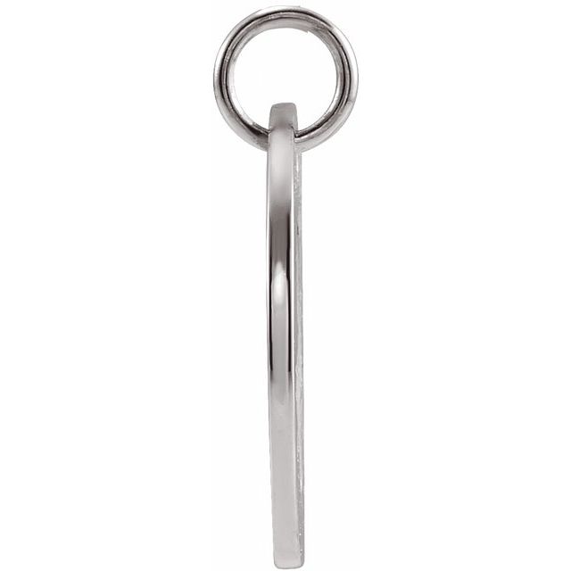 Sterling Silver 16.5 mm Leo Zodiac Disc Pendant