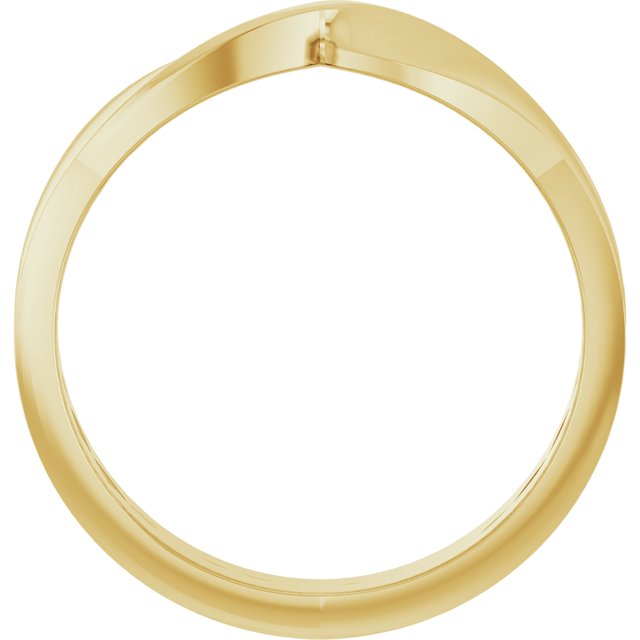 14k Yellow 5 Mm Stackable Twisted Ring