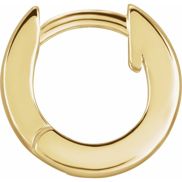 14K Yellow Hinged 9.5 mm Hoop Earrings