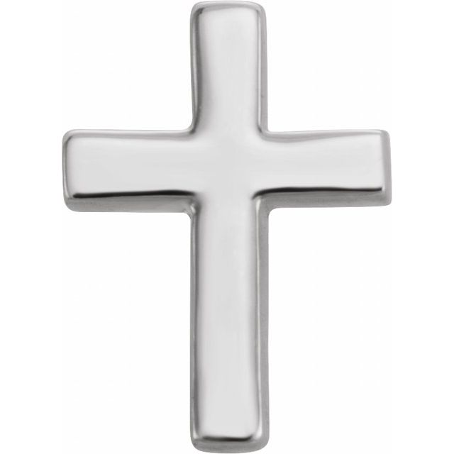 Sterling Silver 6 mm Cross Single Earring