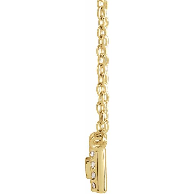 14K Yellow 1/10 CTW Natural Diamond Halo-Style 18' Necklace