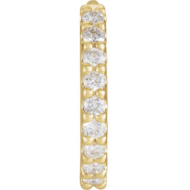 14K Yellow 1/8 CTW Natural Diamond 10.32 mm Hoop Earring