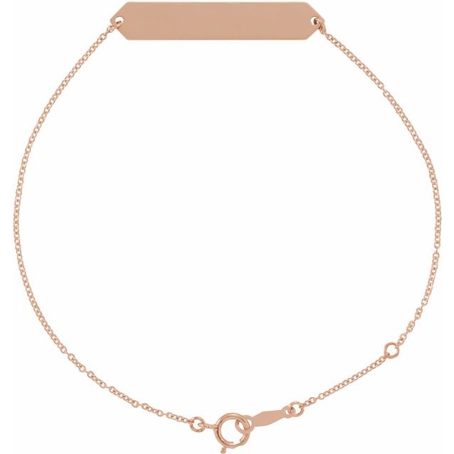 14K Rose Geometric 7-8' Bracelet