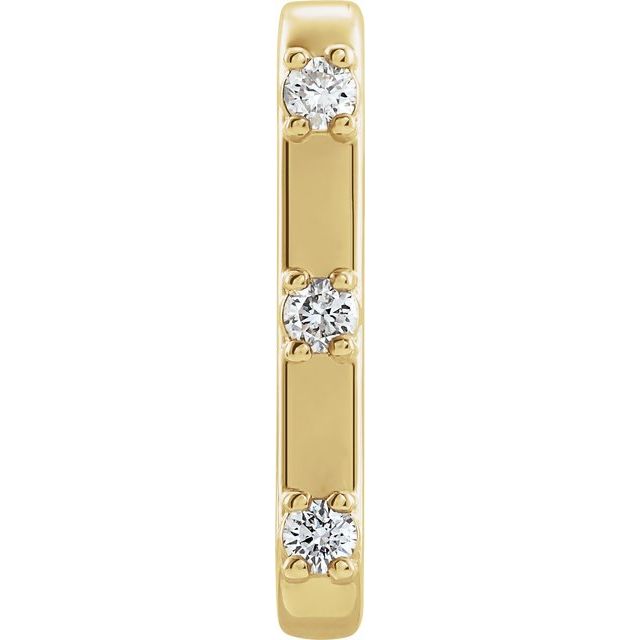 14K Yellow 1/10 CTW Natural Diamond Single Cuff Earring