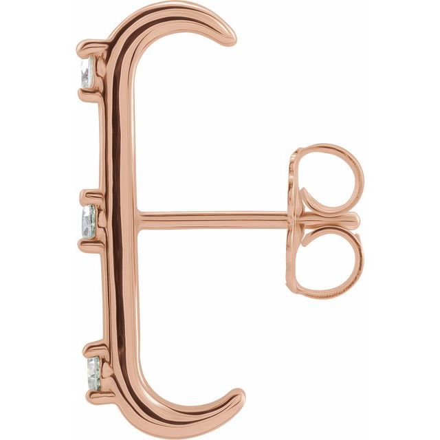 14K Rose 1/10 CTW Natural Diamond Single Cuff Earring