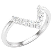 14K White 1/4 CTW Natural Diamond Matching Band