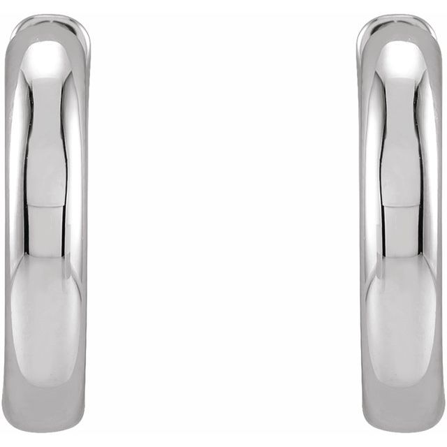 Sterling Silver 15 mm Hinged Hoop Earrings