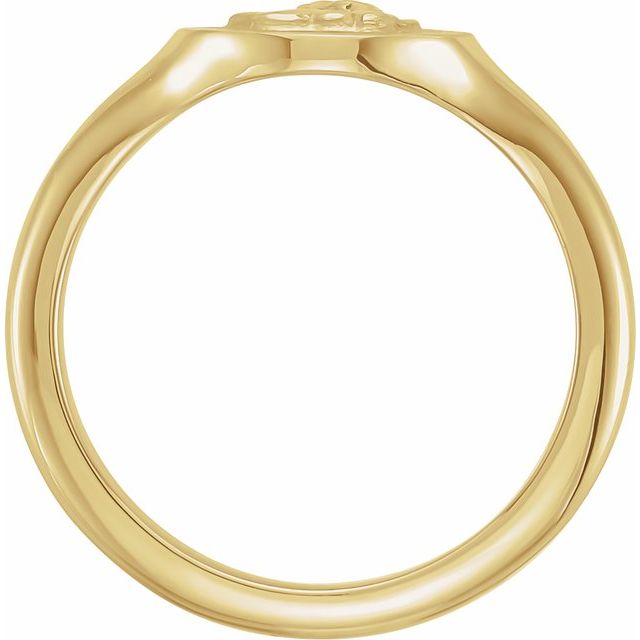 14K Yellow Cherub Angel Pinky Ring