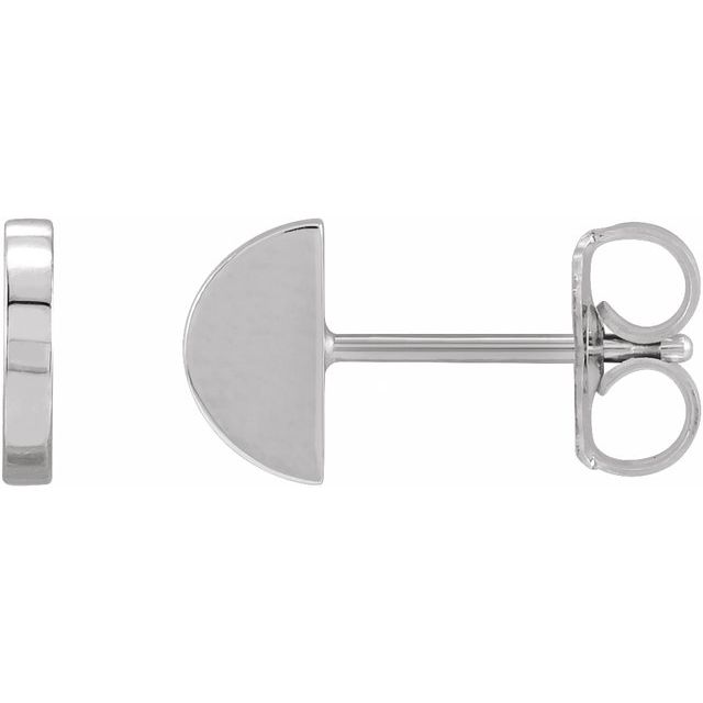Sterling Silver Half Moon Earrings