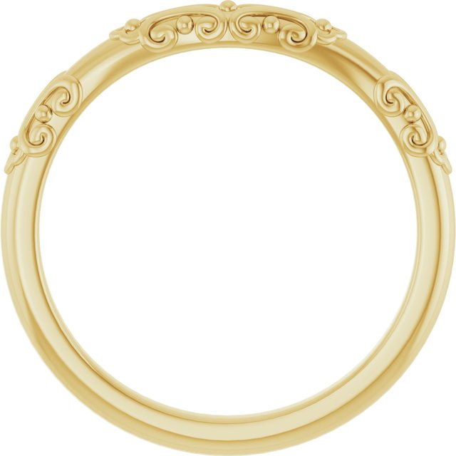 14K Yellow Band for 6.5 mm Round Ring