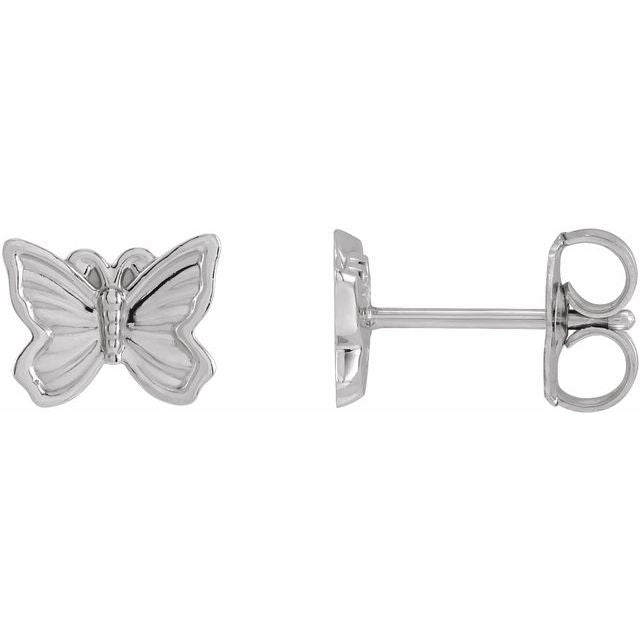Sterling Silver Petite Butterfly Earrings