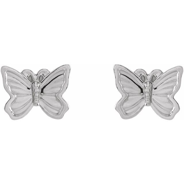 Sterling Silver Petite Butterfly Earrings