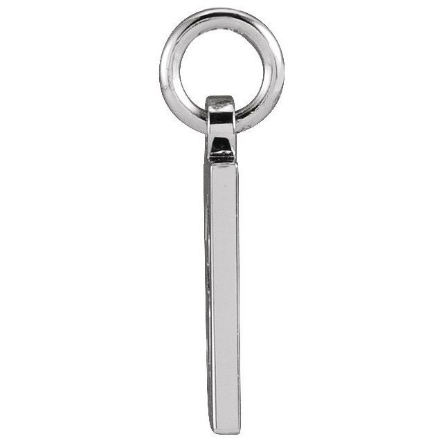 Sterling Silver Pierced Numeral 3 Dog Tag Pendant