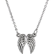 14K White Tiny Posh® Angel Wings 16-18' Necklace