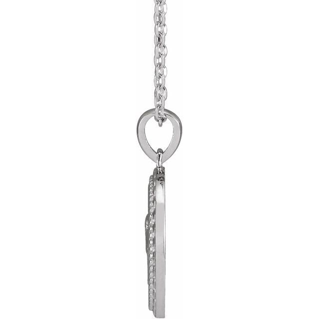 Sterling Silver Elephant Disc 16-18' Necklace