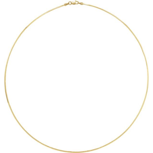 14K Yellow 1 mm Square Snake 20' Chain