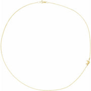 14K Yellow Off-Center Holy Spirit Dove 16' Necklace