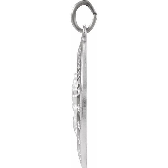 Sterling Silver 25 mm St. Christopher Medal