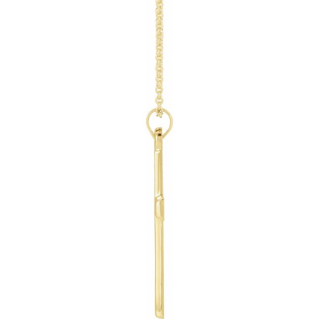 14k Yellow Cross 18' Necklace