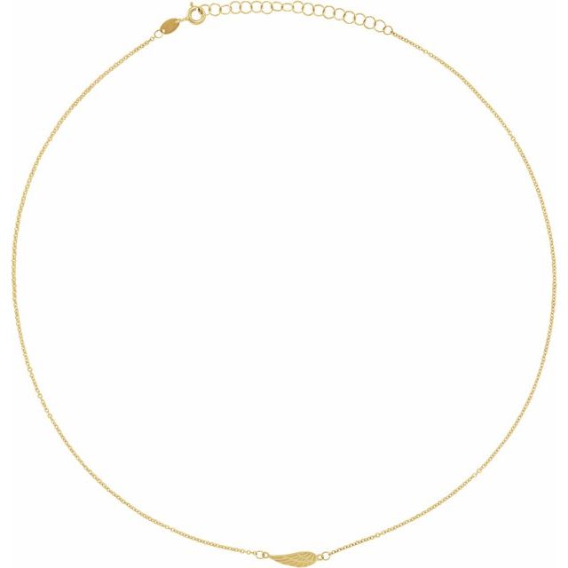 14K Yellow Angel Wing 16-18' Necklace
