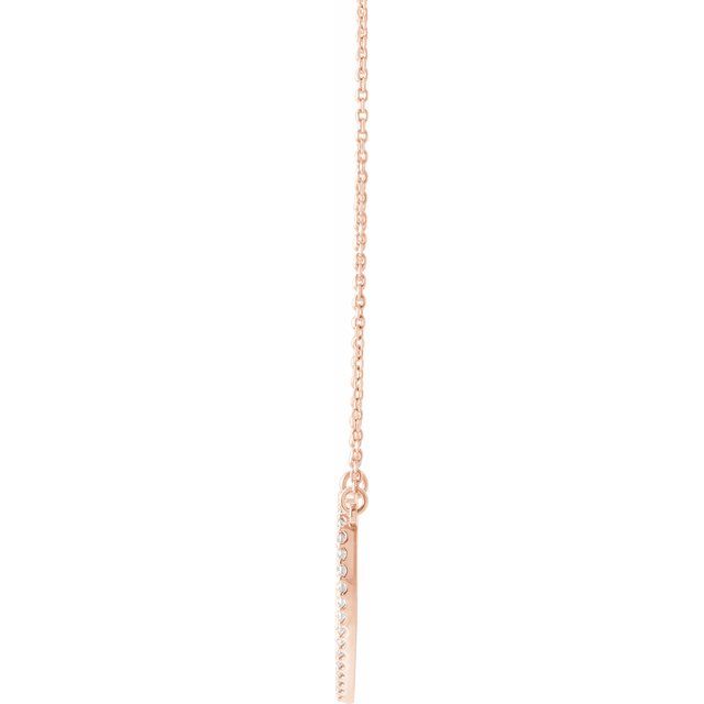 14K Rose 1/4 CTW Natural Diamond Heart 16' Necklace