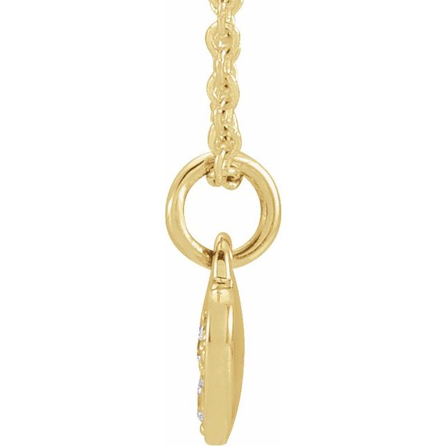 14K Yellow .06 CTW Natural Diamond Petite Heart 16-18' Necklace