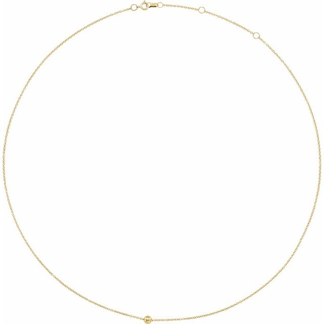 14K Yellow 4 mm Ball 16-18' Necklace