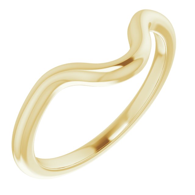 14K Yellow Band for 7x5 mm Oval Ring