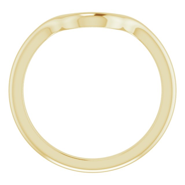 14K Yellow Band for 7x5 mm Oval Ring
