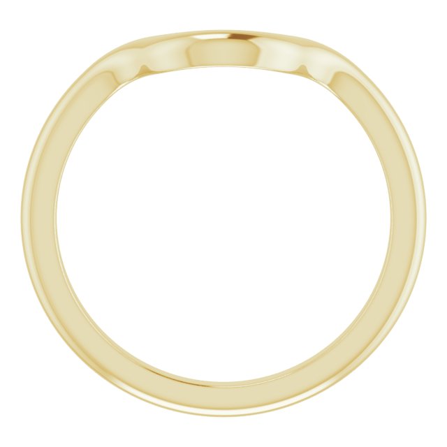 14K Yellow Band for 8x6 mm Oval Ring