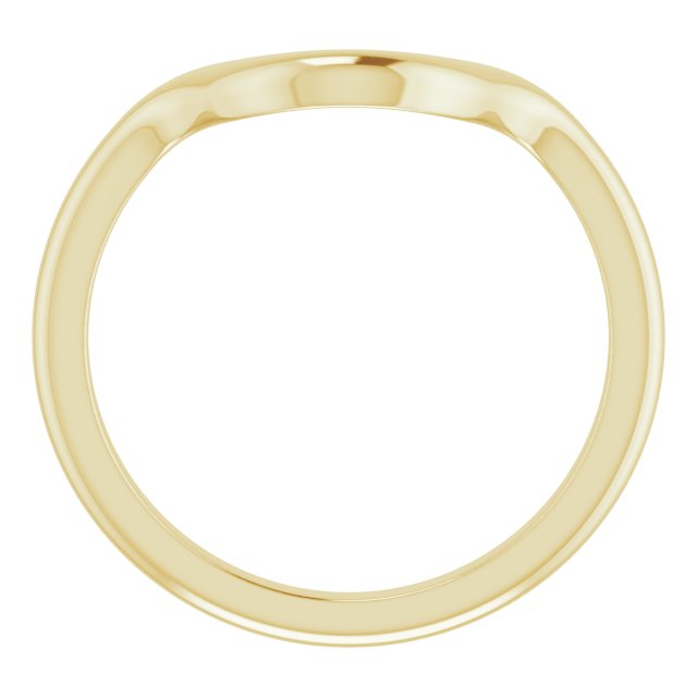 14K Yellow Band for 12x10 mm Oval Ring