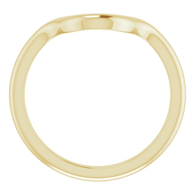 14K Yellow Band for 10x8 mm Oval Ring
