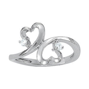 Diamond Fashion Heart Rings
