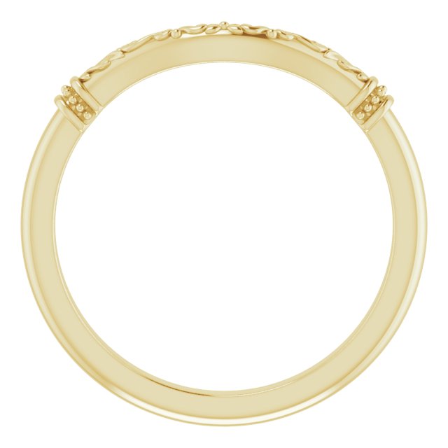 14K Yellow Band for 8 mm Round Ring